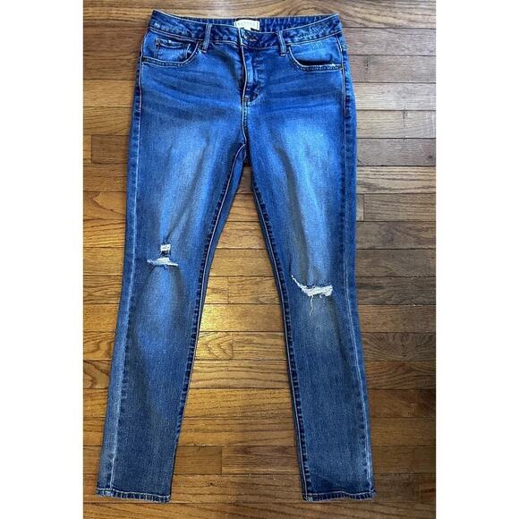 Harper Mid Rise Girlfriend jeans Size 27 Distressed denim - Picture 1 of 8